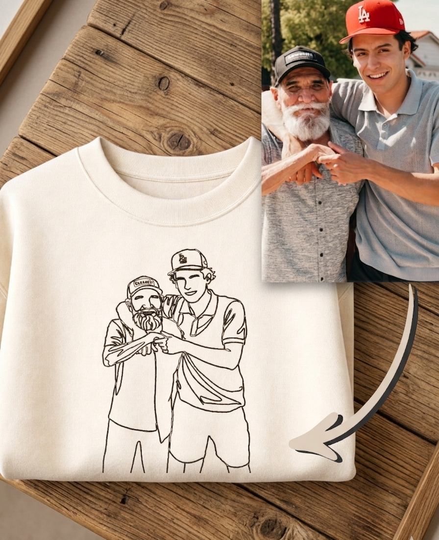 Custom Embroidery Simple Line
